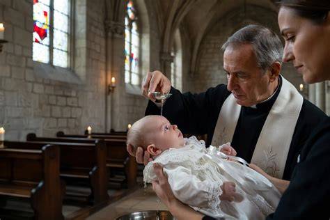 Julien recevant le baptême à Marseille