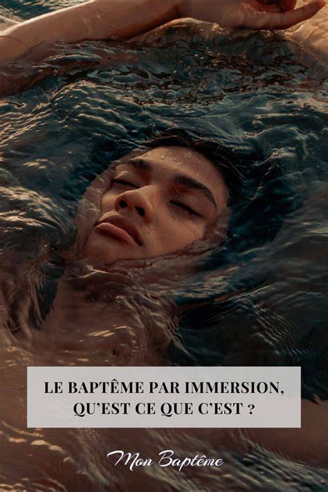 Schéma de la symbolique du baptême par immersion