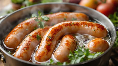 Cuisson saucisses polonaises dans eau