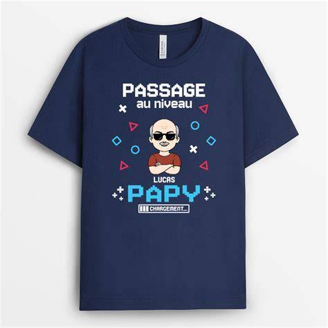T-shirt papa gamer personnalisé