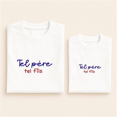 T-shirts assortis père enfants