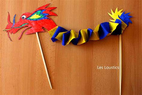 Dragon chinois en papier pour maternelle