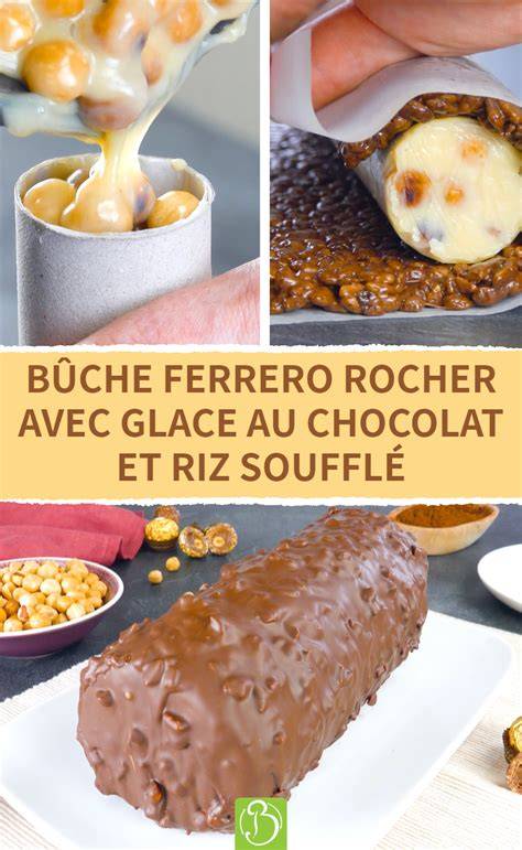 Buche au riz soufflé infographiques et étapes