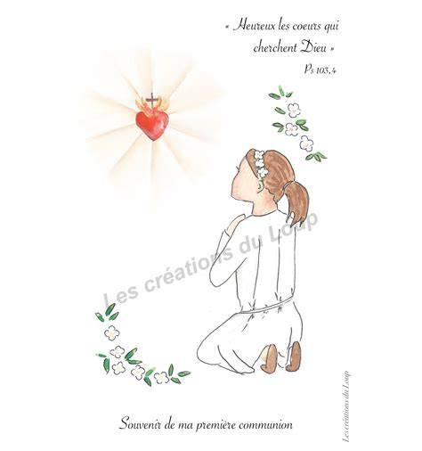 papier carte communion illustration enfant
