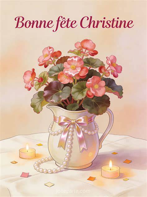 Carte de bonne fête Christine