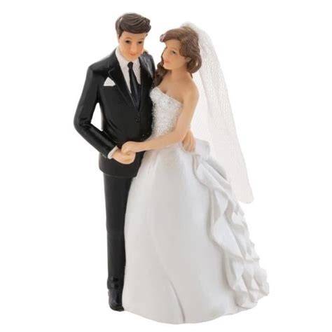 figurine mariés noir et blanc décoration mariage