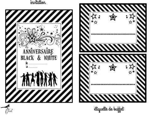carte invitation noir blanc rouge infographie design