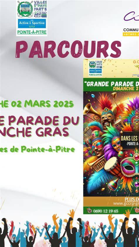 Parcours parade carnaval Pointe-à-Pitre