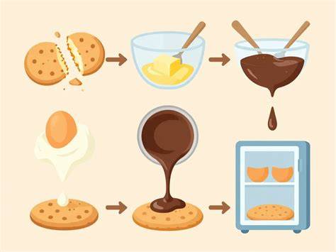 schéma de préparation biscuit chocolat