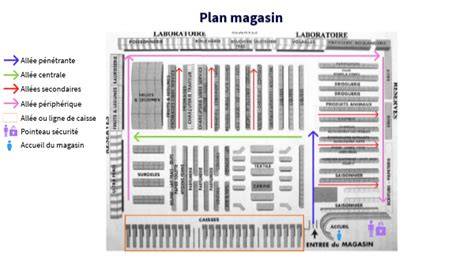 plan magasin et zones de rayon