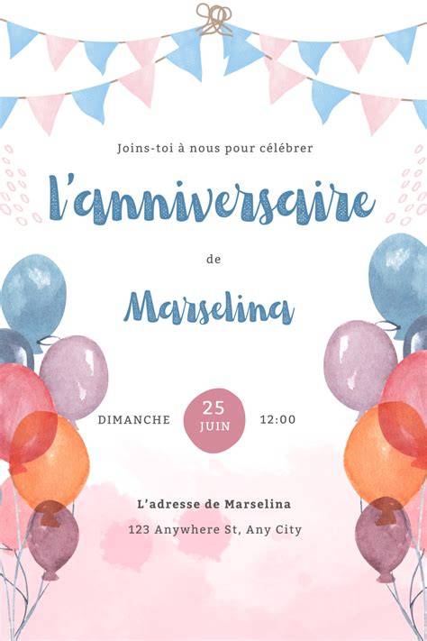 Carte invitation anniversaire Bakugan colorée