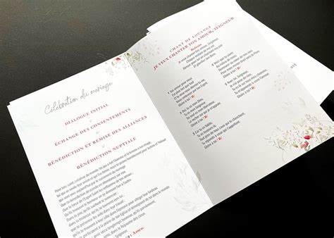 livret de messe cœur avion mariage