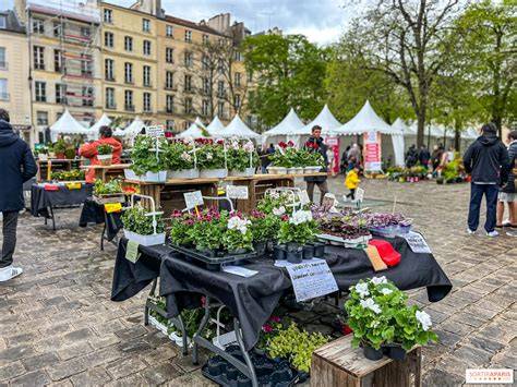 Marché aux fleurs et muguet en Dordogne