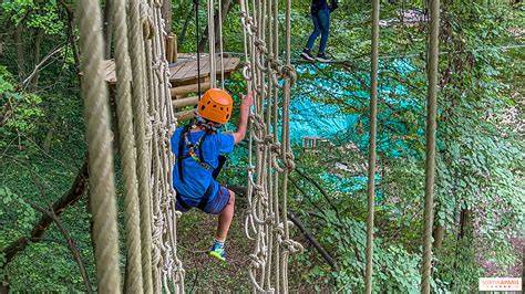 Parcours accrobranche dans les arbres