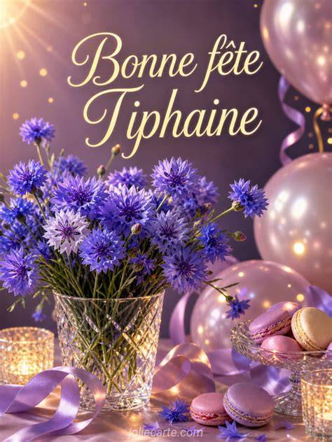 Image florale bonne fête Tiphaine