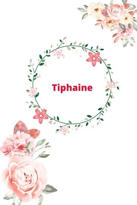 Carte colorée prénom Tiphaine