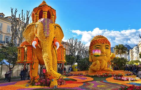 Fête du Citron de Menton, sculptures d’agrumes