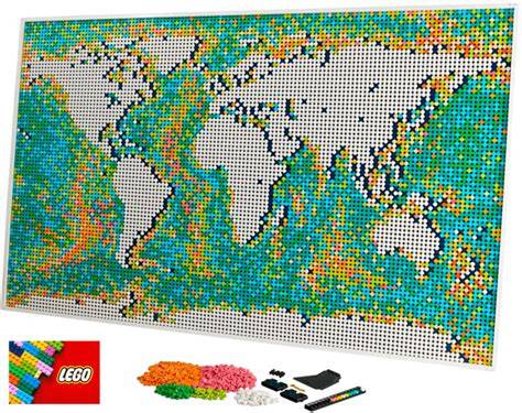 Carte Lego faite main avec briques