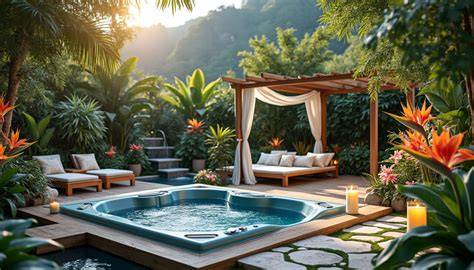 Hôtel spa décoré pour le réveillon
