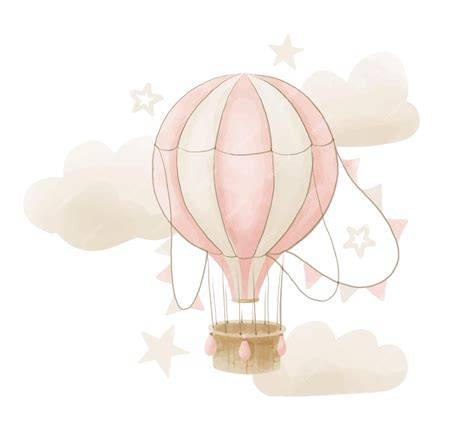 Palette couleurs baptême montgolfière pastel