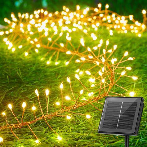 Guirlande luciole lumineuse dans arbre extérieur