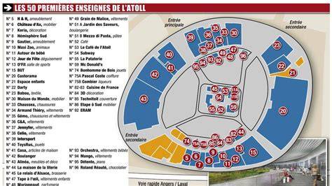 Plan des magasins de l’Atoll Angers