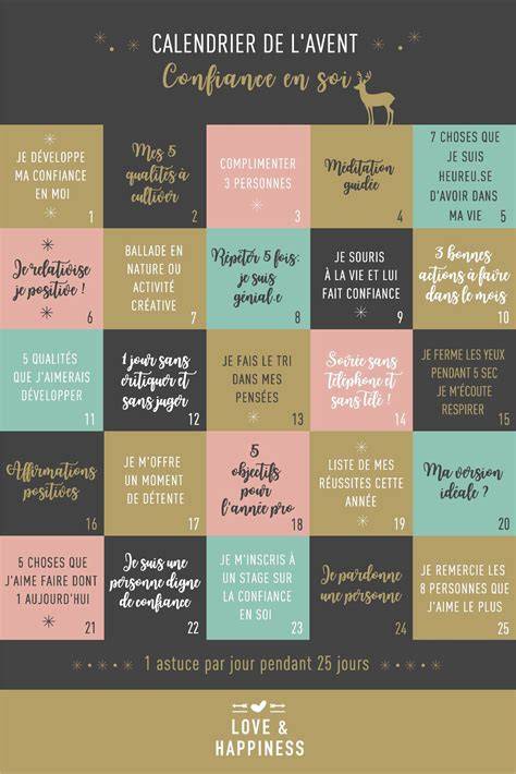 calendrier avent citations positives