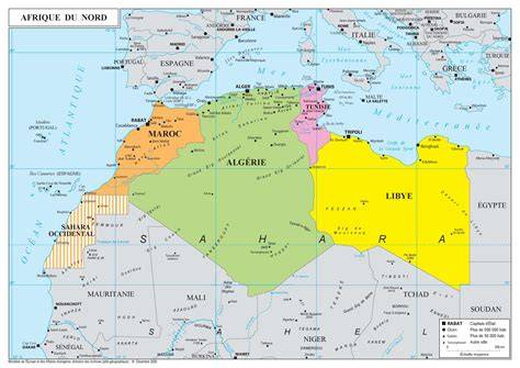 Carte des régions amazighes d’Afrique du Nord