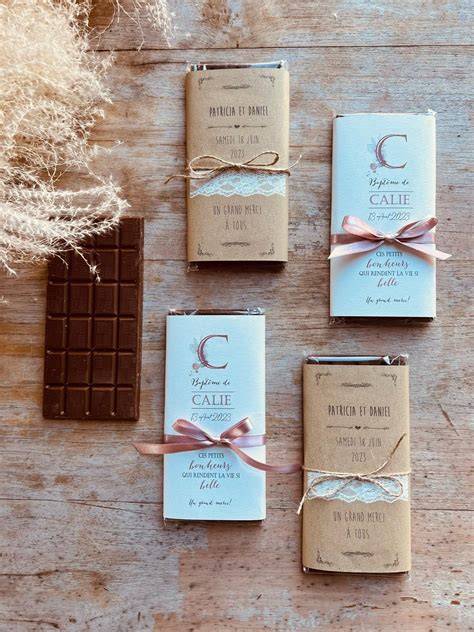 cadeaux chocolat mariage table invités