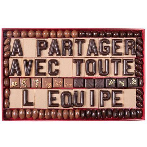 lettres en chocolat message mariage