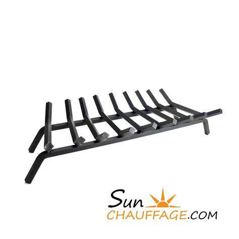grille porte-bûches acier cheminée