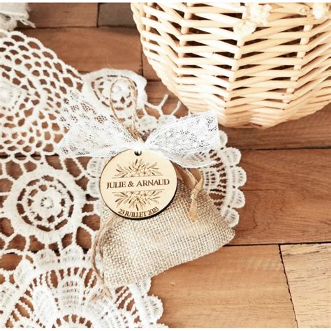 panier de dragées mariage champêtre décoré