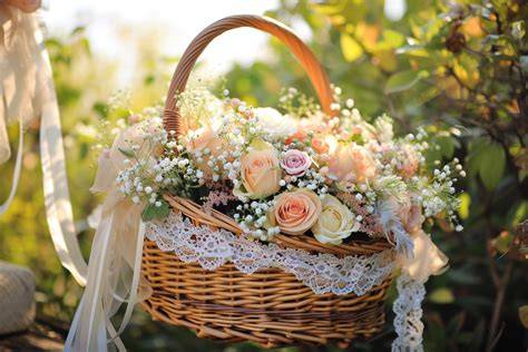 panier osier peint mariage DIY