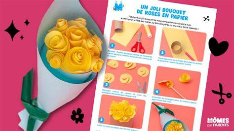 Bouquet de roses en serviettes papier