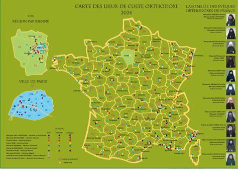 Carte des paroisses et lieux de culte dans le Val de Moder