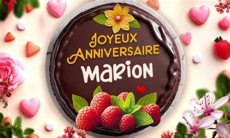 Carte anniversaire élégante pour Marion