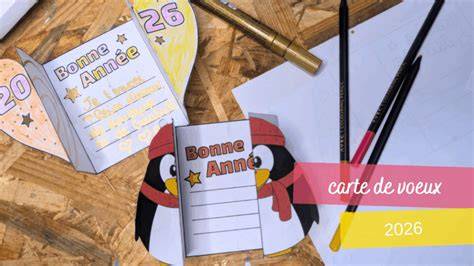 cartes de vœux animaux maternelle