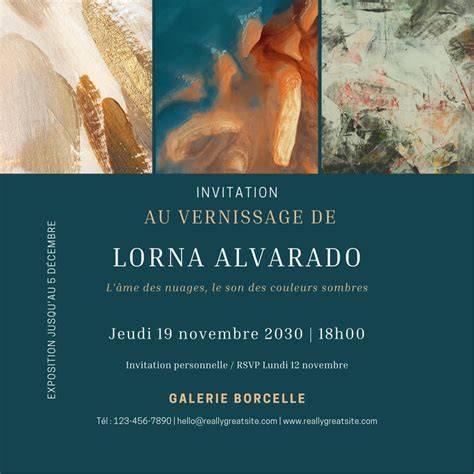 invitation design elegante pour vernissage