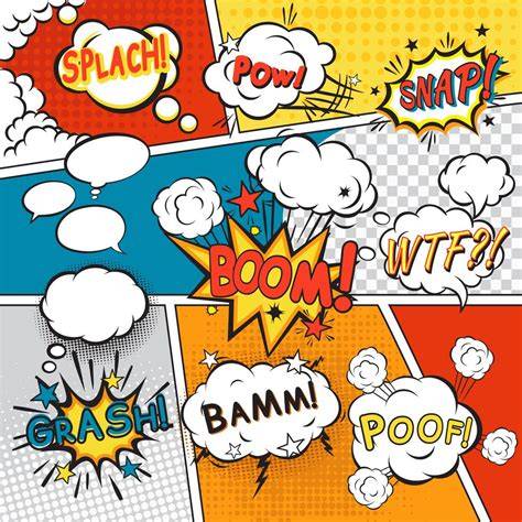 Planche comics avec mariés et bulles