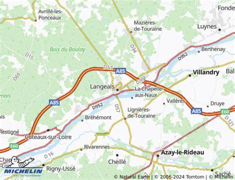 carte de Langeais et environs facilité