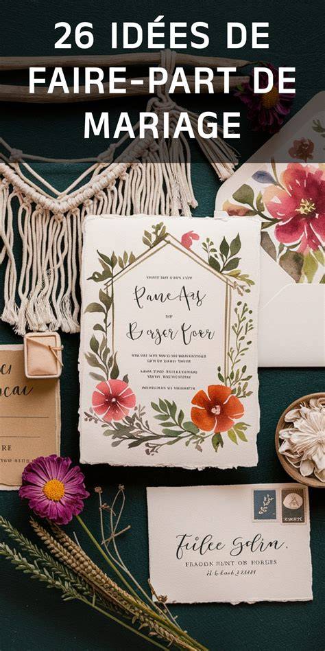Invitation mariage animée couleurs florales
