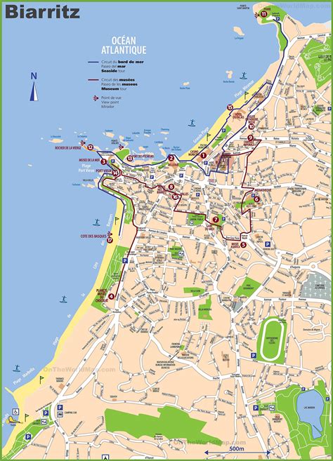 Carte de l’itinéraire Biarritz Saint-Sylvestre-sur-Lot