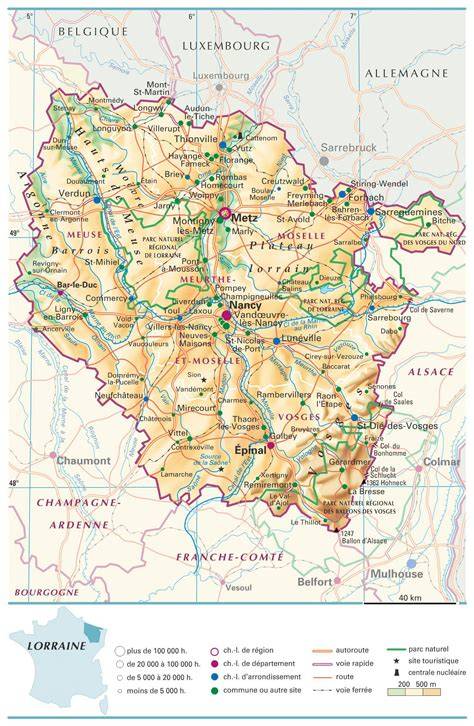 carte des sentiers Lorraine Est
