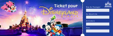 Bon cadeau Disneyland Paris à imprimer
