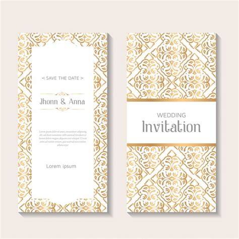 Carte mariage marocain motifs orientaux dorés