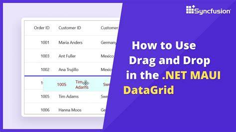 schéma flux drag and drop DataGrid
