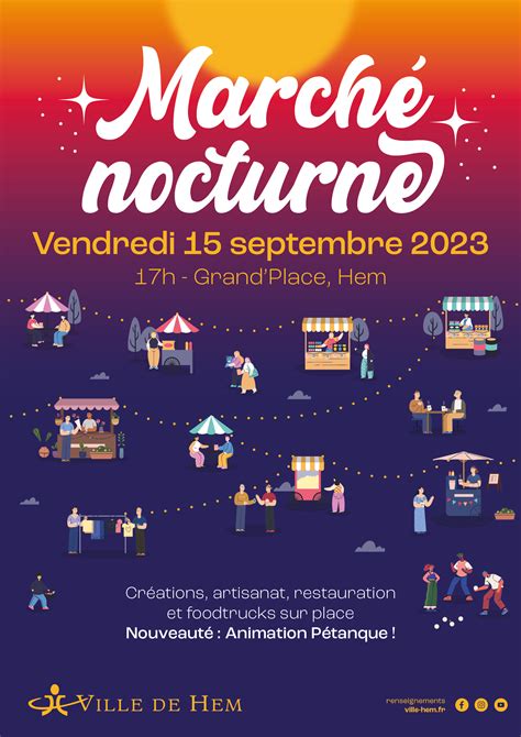 Marché local et animation nocturne (Jaunay-Marigny)