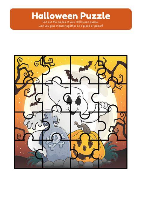 illustration halloween puzzle education