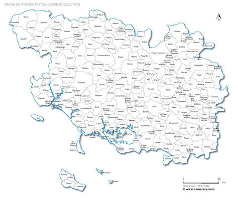 Carte des communes du Morbihan et lieux à louer