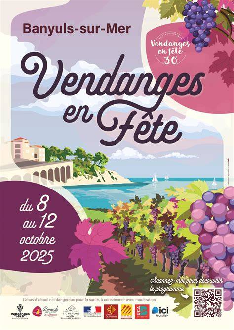 Affiches et ambiance de la fête des vendanges